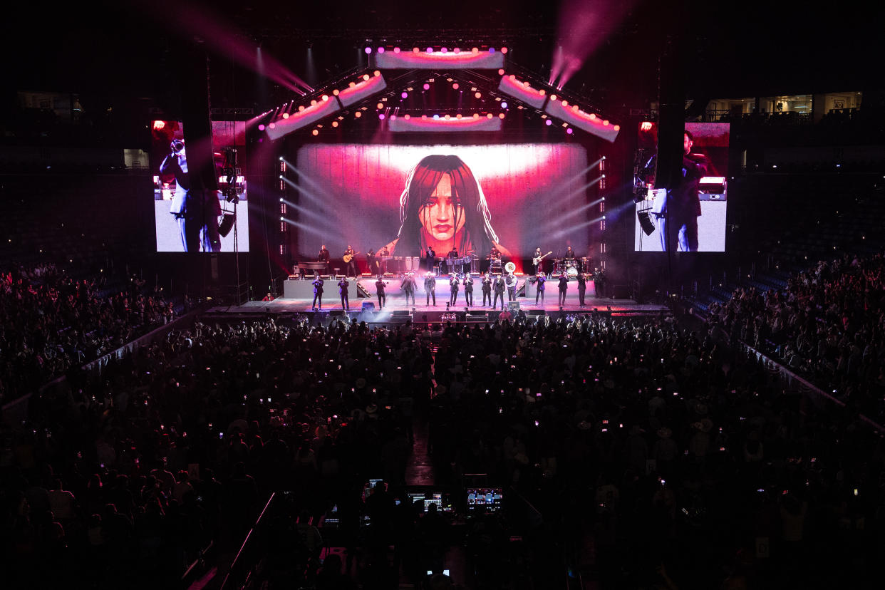 NEW ORLEANS, LOUISIANA - MARCH 03: Banda MS performs at Smoothie King Center on March 03, 2024 in New Orleans, Louisiana. (Photo by Erika Goldring/Getty Images)