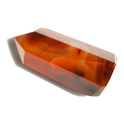 <p>Getty</p> Crystal healing, carnelian