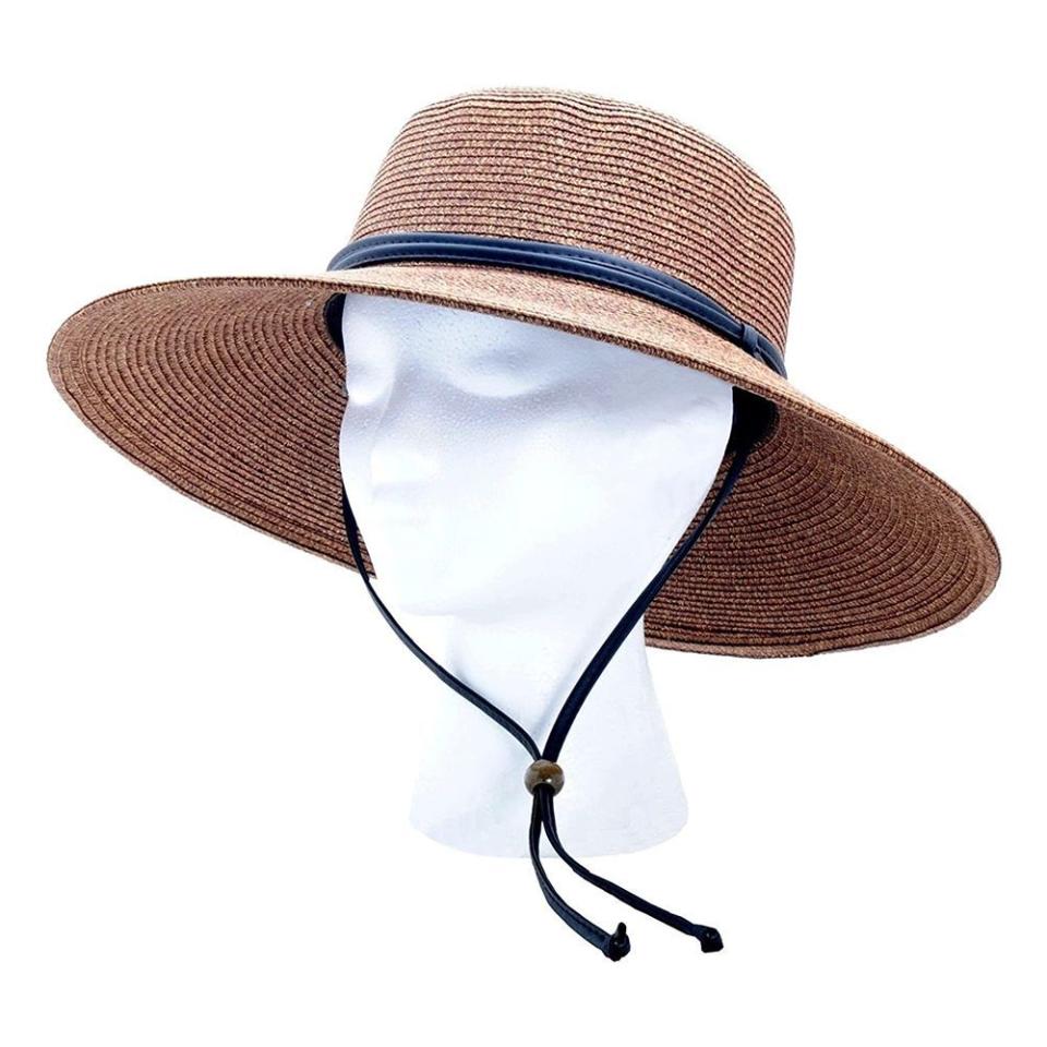 23) Wide-Brim Braided Sun Hat