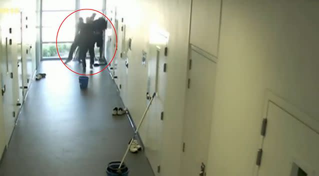 CCTV of an incident at Adelaide Remand Centre. Source: Seven News