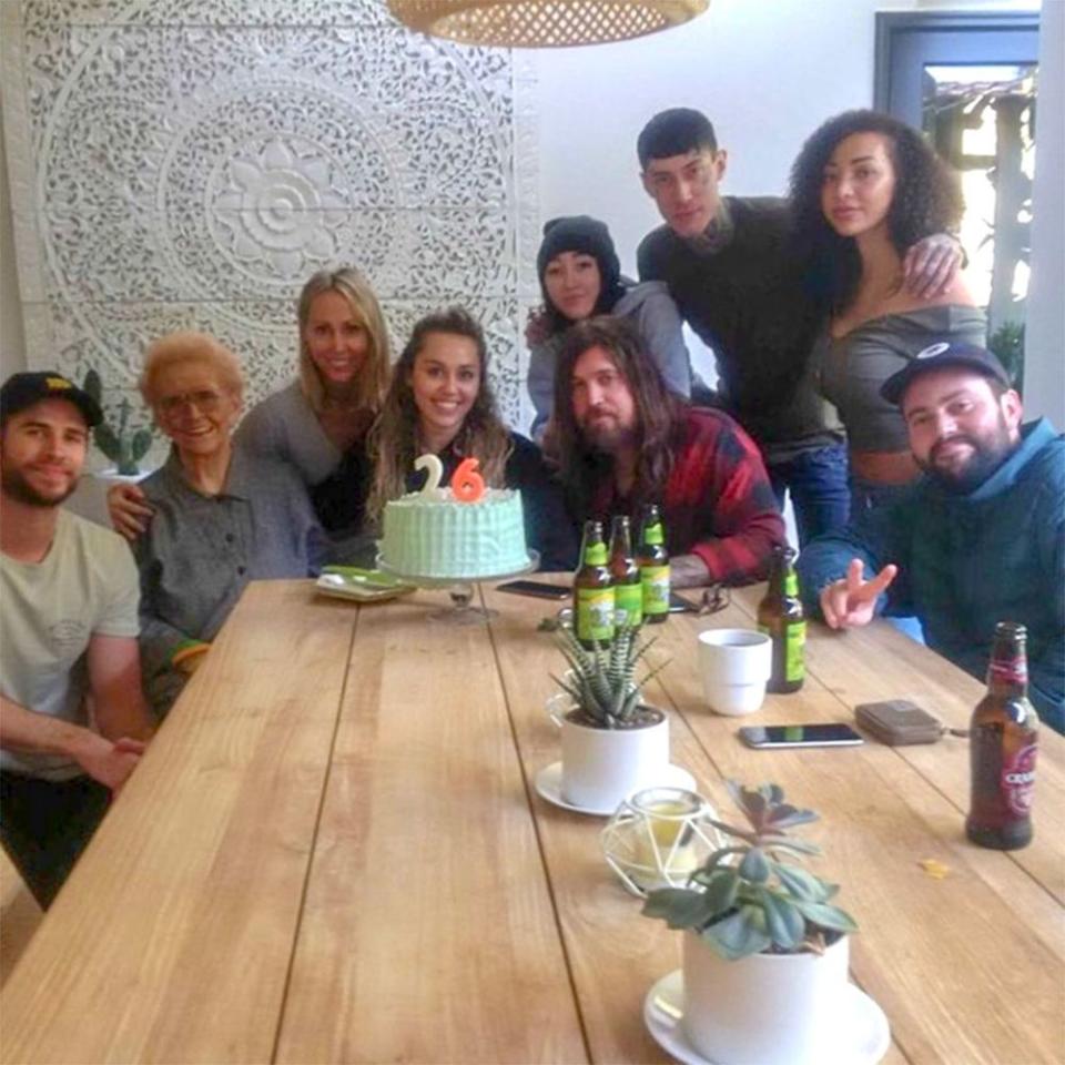 Miley Cyrus celebrated her birthday with her family