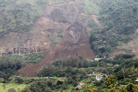 General view of a landslide that affected the Medellin-Bogota highway in Colombia October 26, 2016. REUTERS/Fredy Builes