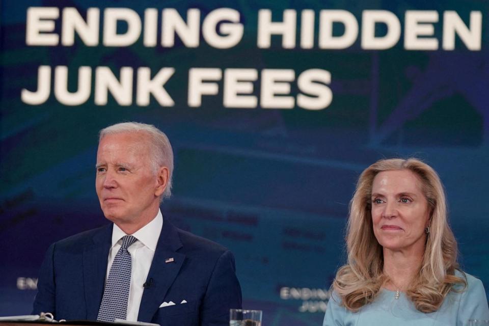 PHOTO: In this file photo, President Joe Biden and Lael Brainard, assistant to the president and director of the National Economic Council, participate in a discussion near the White House, in Washington, D.C., June 15, 2023. (Sarah Silbiger/Reuters)