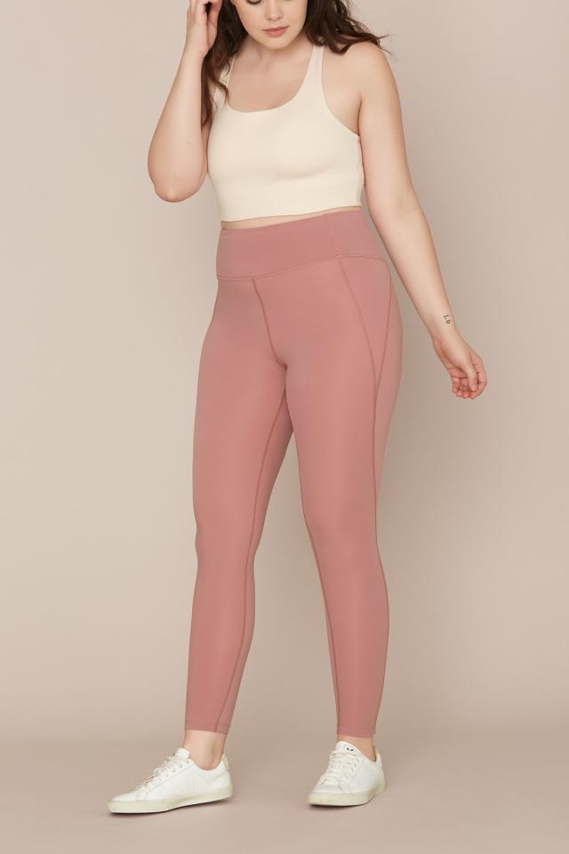 Girlfriend Collective Compressive High Rise Legging in Rose Quartz