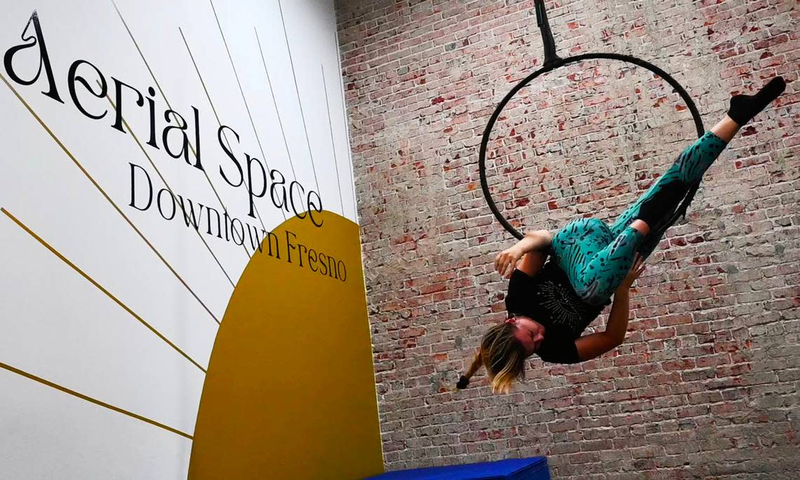 Aerial Space - Downtown Fresno is just one new business making its home in the Sun Stereo Warehouse, a former historical Ford dealership in Fresno’s downtown Brewery District. Photographed Thursday, Aug. 18, 2022 in Fresno.