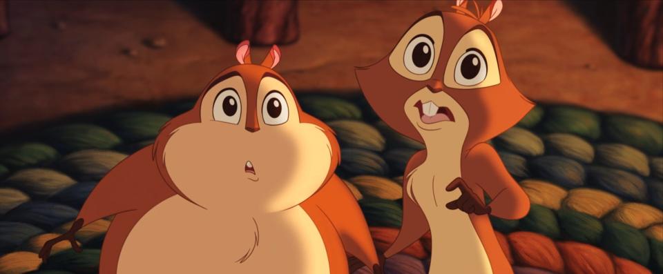 Animated chipmunks seen in "Disenchanted."