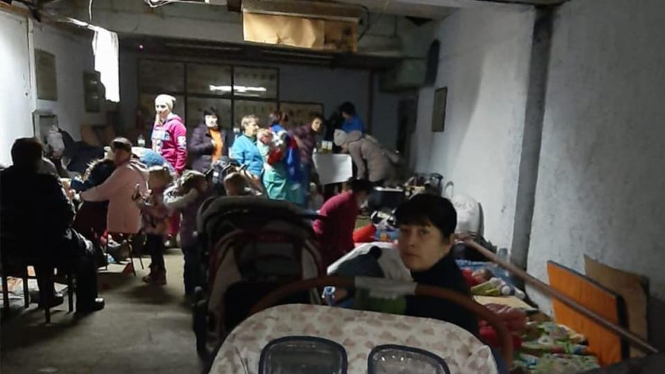 <div class="inline-image__caption"><p>Adults and children hiding in a bomb shelter during the early days of the 2022 Russian invasion of Ukraine.</p></div> <div class="inline-image__credit">Courtesy Natalia</div>