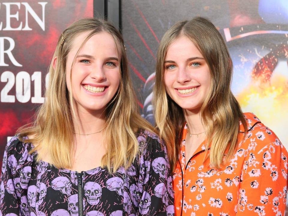 Cali and Noelle Sheldon at the premiere of horror film, "Us."