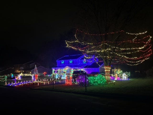 Holiday display located at 107 Harriet Road, Churchville, Pa