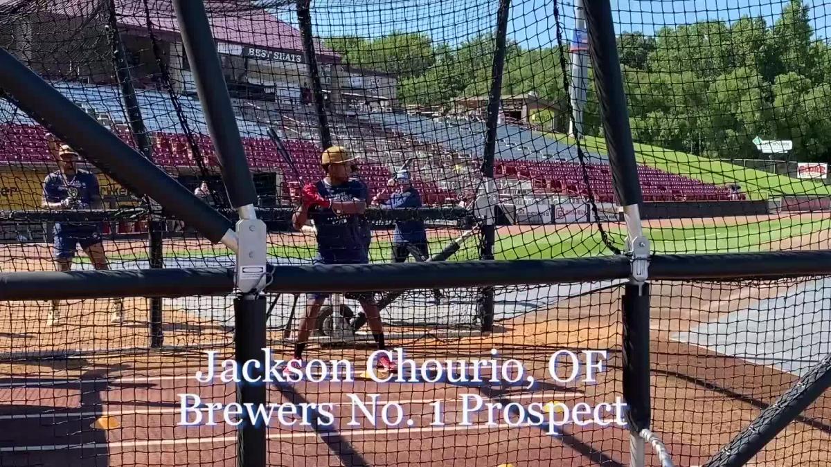 Watch Brewers top prospect Jackson Chourio's batting practice, game  highlights from Wisconsin debut