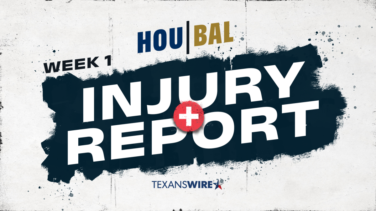 Texans-Ravens injury report: Key players to miss Sunday's game