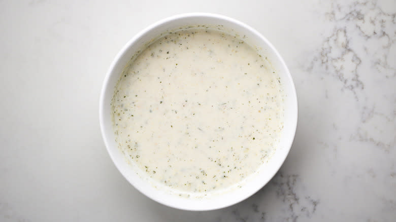 white liquid in bowl