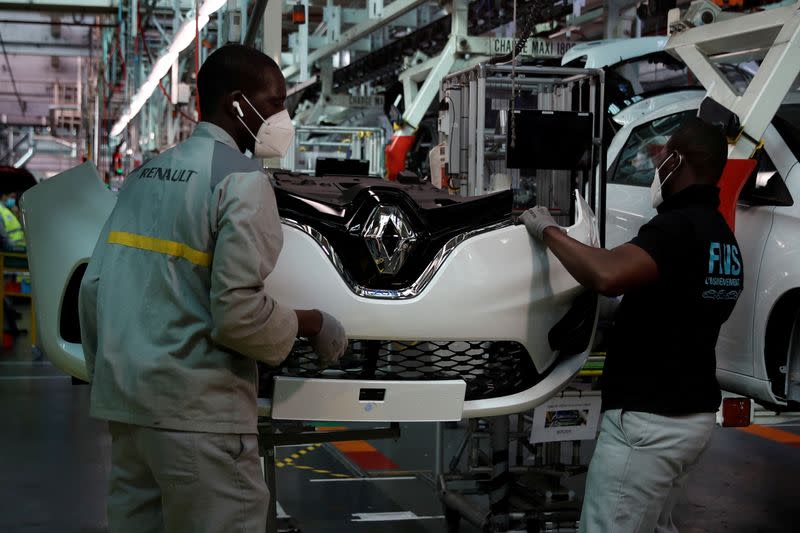 FILE PHOTO: Renault ramps up production at its factory of Flins, near Paris