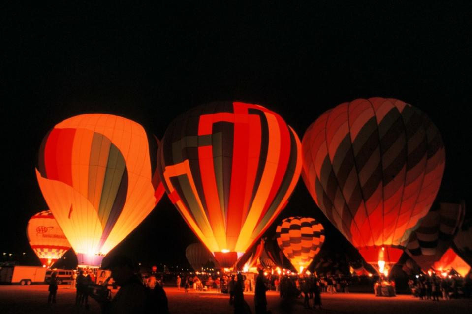 Albuquerque balloon festival, night glow via Getty Images