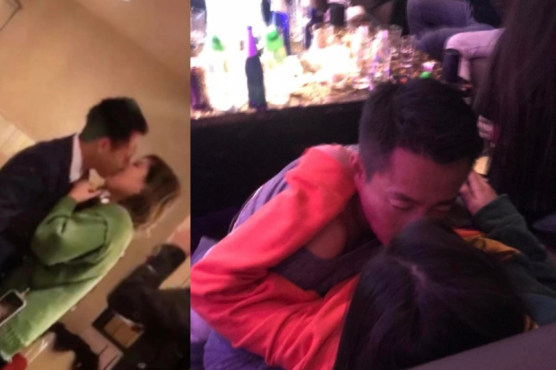 汪小菲被爆於酒店、KTV與女子熱吻。（圖/翻攝自葛斯齊臉書）