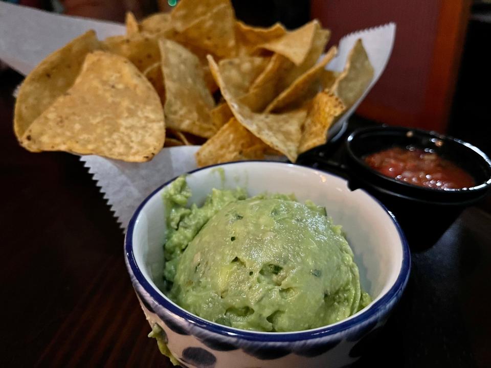 Chips, salsa, and guacamole.