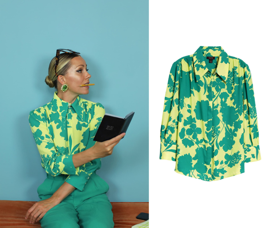 Print Blouson Sleeve Blouse. Images via Nordstrom.