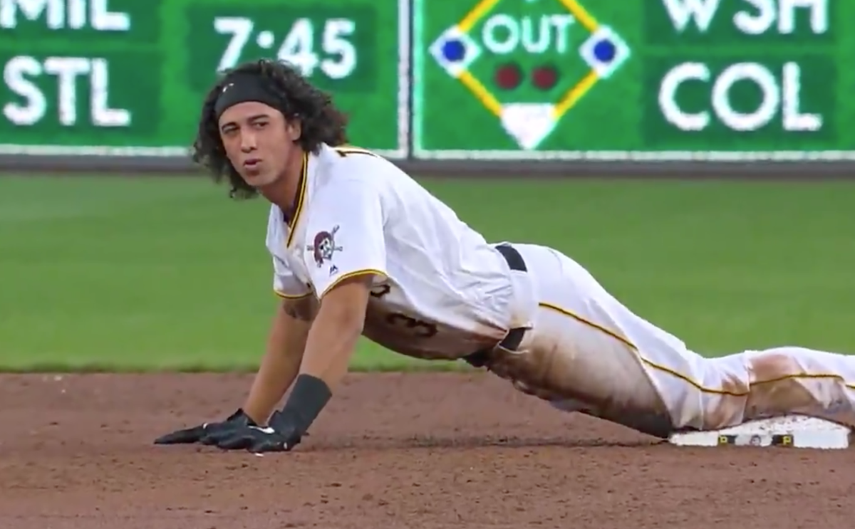 Pirates shortstop Cole Tucker steals everyone's girlfriend with majestic  head-first slide into second base, This is the Loop