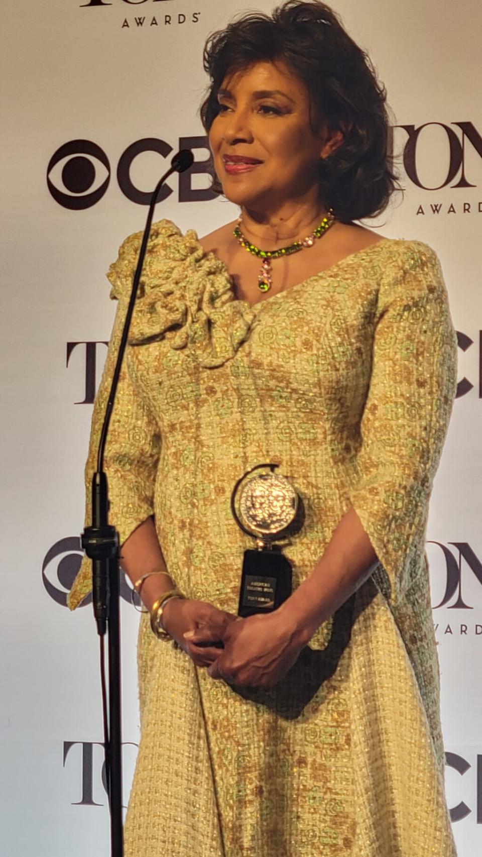 Phylicia Rashad in the media room following her win at the 2022 Tony Awards. (Photo by Matthew Allen)