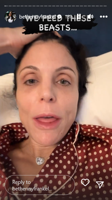 Bethenny Frankel, 51, posted on Instagram to take a pop at Kanye West and his ex-wife, Kim Kardashian, and the news cycle that she sees as keeping the two billionaires in the headlines and in power (Instagram/bethennyfrankel)