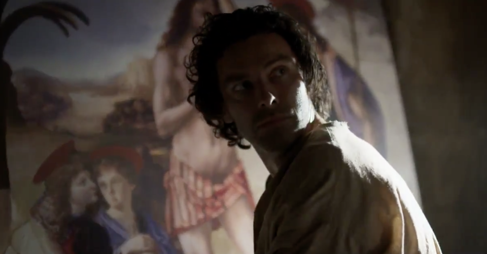 Aidan Turner in Leonardo. (Rai)