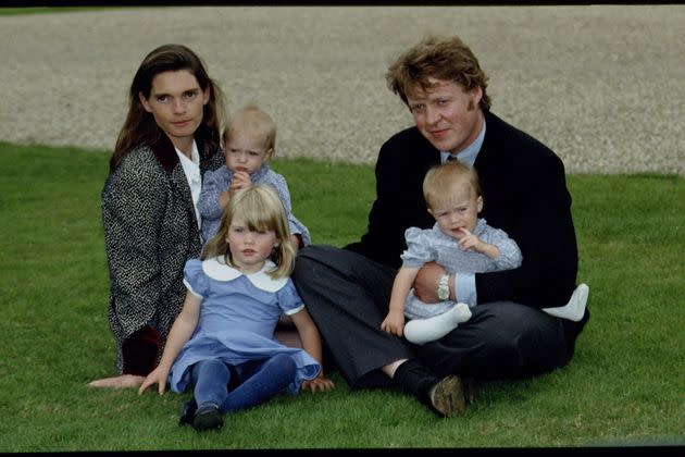 The Spencers with their daughters, Kitty and twins Eliza and Amelia, at a horse show in Northamptonshire. (Photo: Mathieu Polak via Getty Images)