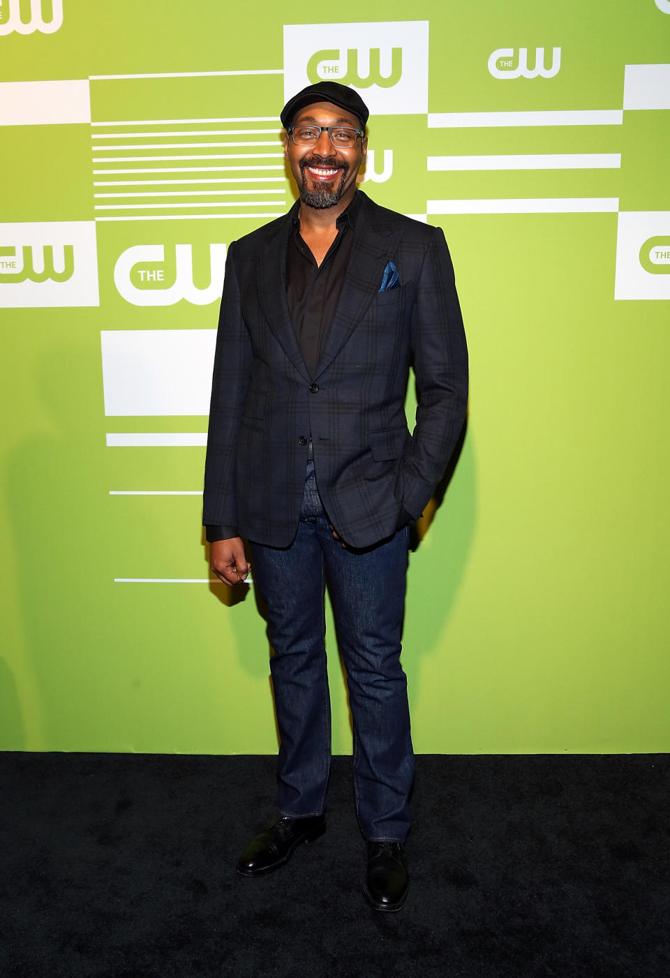 Actor Jesse L. Martin wearing all black.