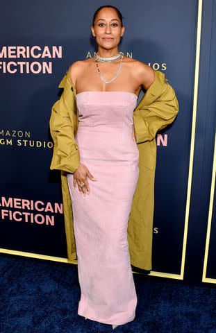 <p>Gregg Deguire/WWD via Getty Images</p> Tracee Ellis Ross attends an 'American Fiction' special screening in Beverly Hills.