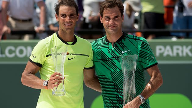 Nadal and Federer. Image: Getty