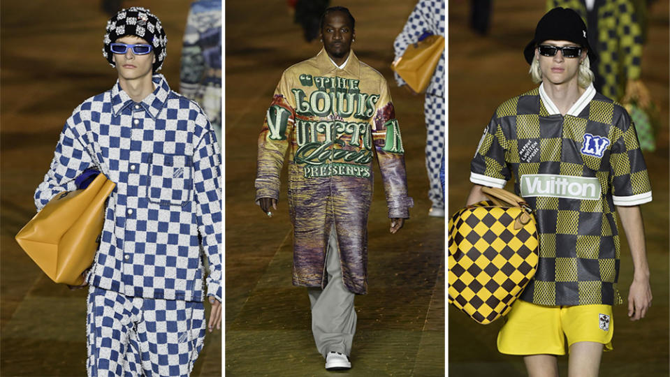 Three eye-catching looks from Williams's Spring-Summer 2024 menswear collection.