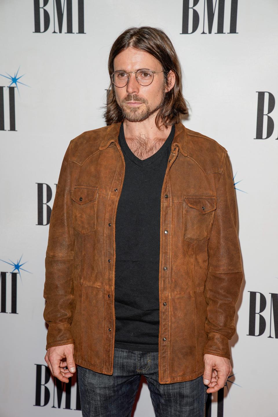 Lukas Nelson walks the red carpet during the 71st annual BMI Country Awards in Nashville, Tenn., Tuesday, Nov. 7, 2023.