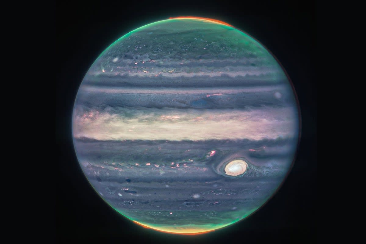 The planet Jupiter (pictured) and Venus will be almost touching, known as planet conjunction (NASA)