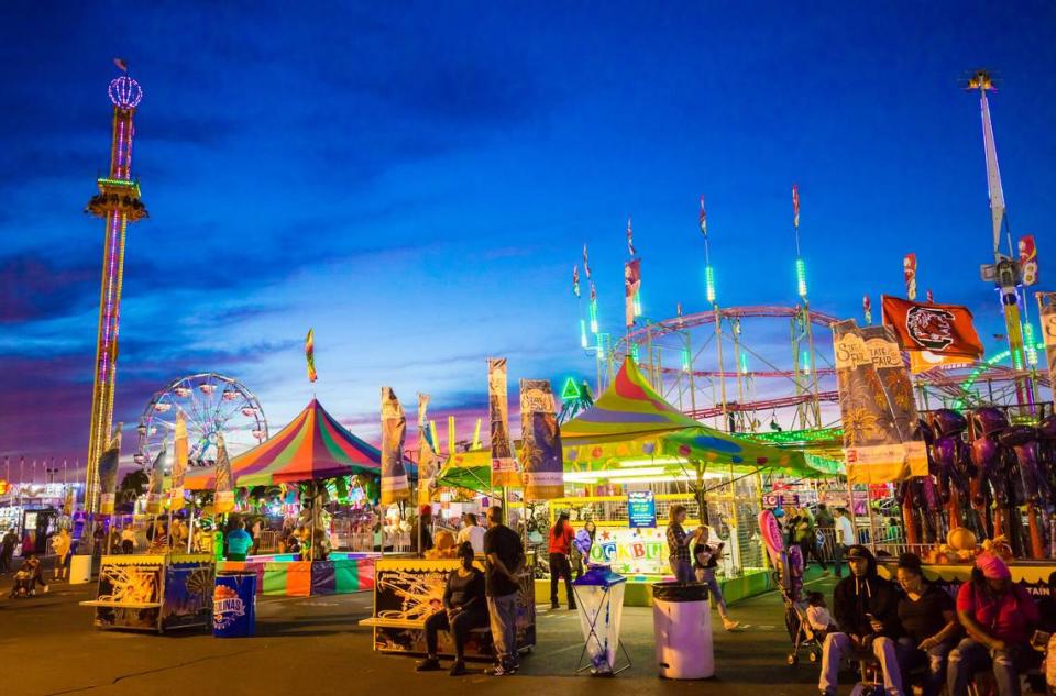 Twilight at the 2019 South Carolina State Fair.