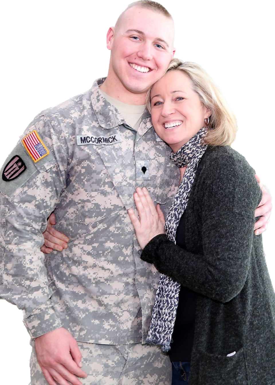 Jake and Kim pictured in 2015. He grew apart from his moms during his time in the military, but they grew close again after a retreat in Mexico changed his life.