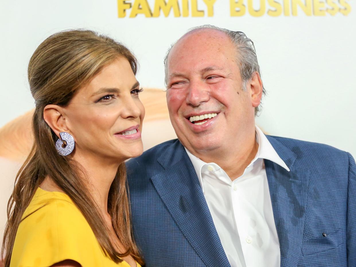 Dina De Luca and Hans Zimmer attend "The Boss Baby: Family Business" World Premiere at SVA Theater on June 22, 2021 in New York City.