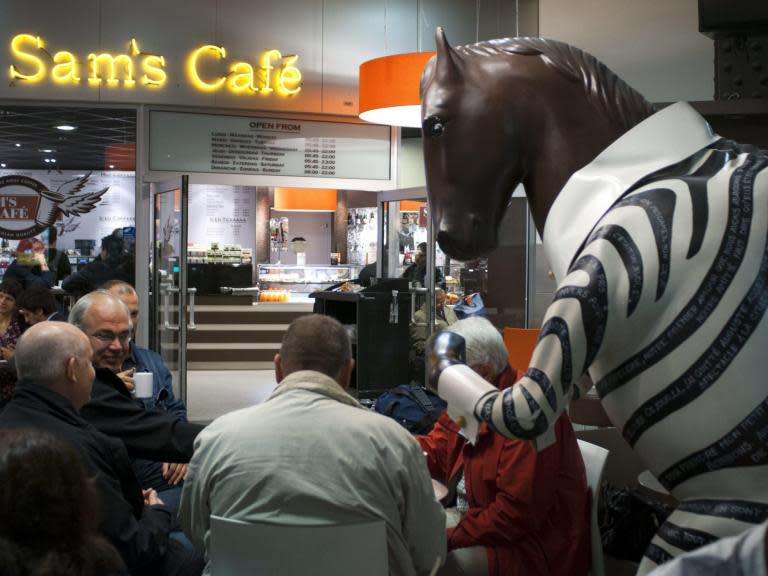 Beloved horse-zebra statue at Brussels station saved after outcry