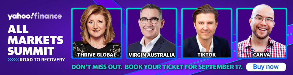 Don't miss Yahoo Finance's All Markets Summit on 17 September! Register here for your tickets.