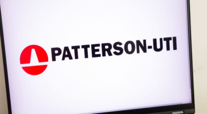 Patterson-UTI energy logo on a screen.