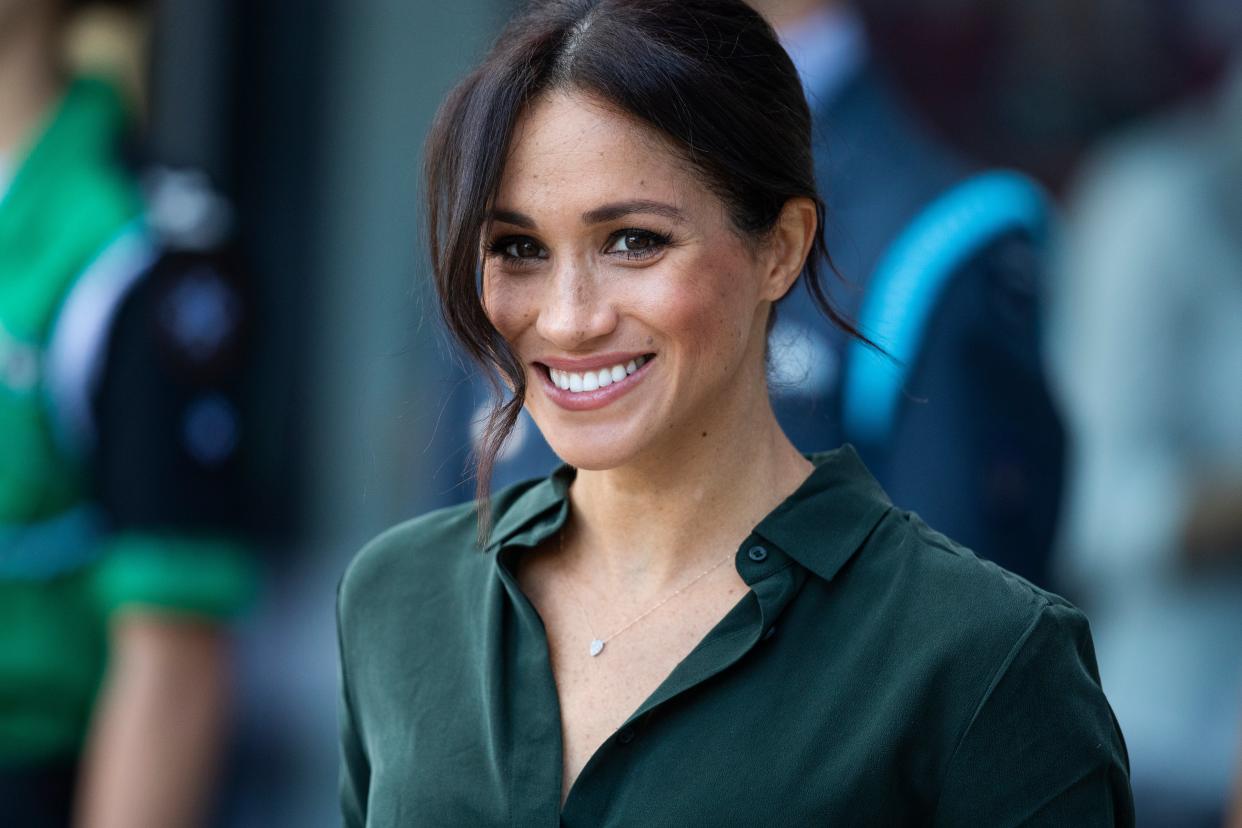 <p>Meghan Markle is writing a book about father and son relationships</p> (Getty Images)