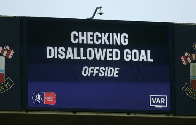 Tottenham had a goal disallowed by VAR at Southampton