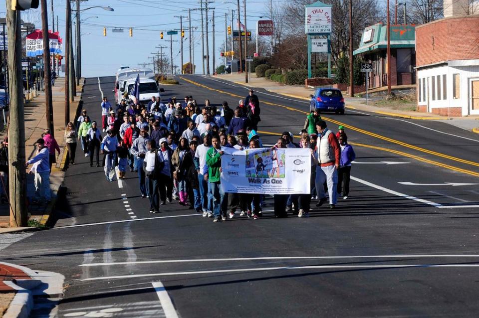 Spartanburg's annual Martin Luther King Jr. The MLK Unity walk took place on Jan 19. The march started at the Soup Kitchen and ended at Denny's Plaza downtown.