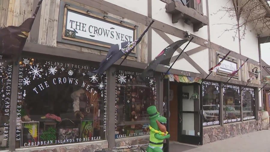The Crows Nest shop in Big Bear Lake, California. (KTLA)