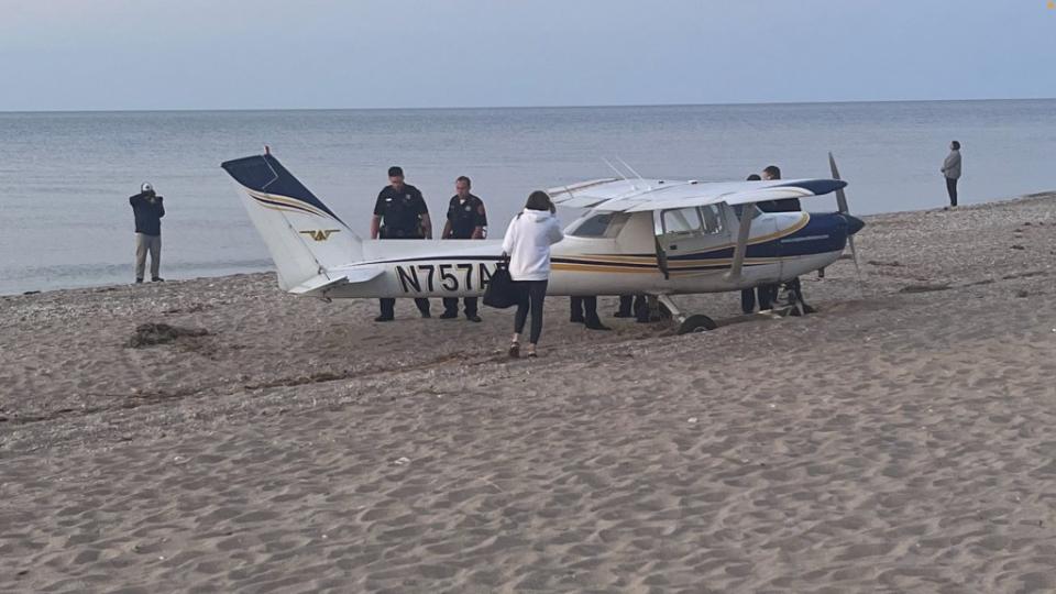 The scene of the emergency landing on Wednesday. Facebook/George Stade