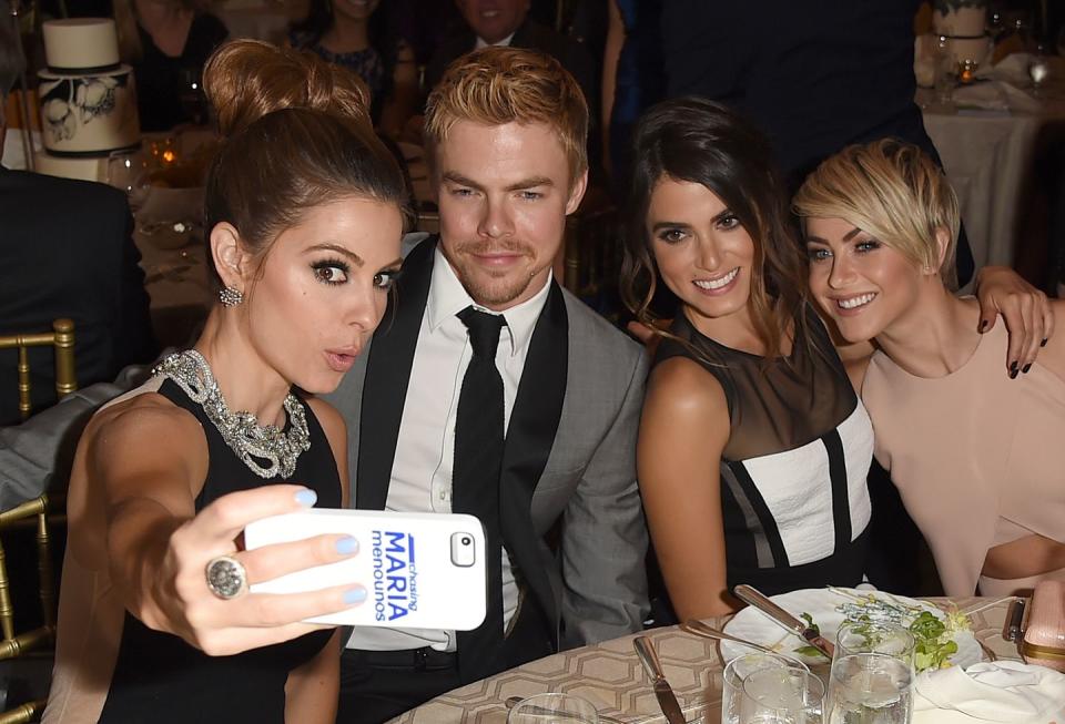 Maria Menounos, Derek Hough, Nikki Reed, and Julianne Hough