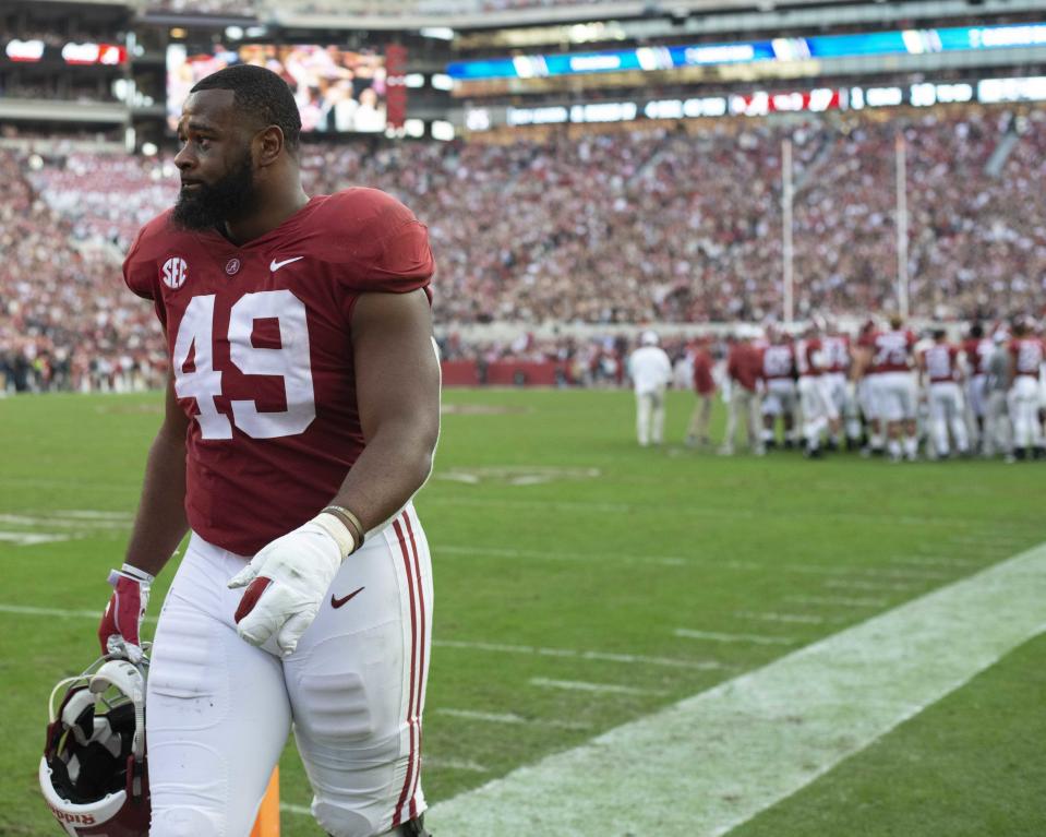 Alabama defensive lineman Isaiah Buggs (AP Photo)