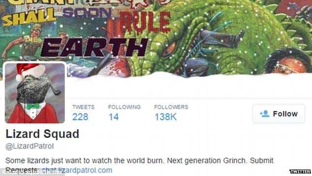 Lizard Squad Twitter profile