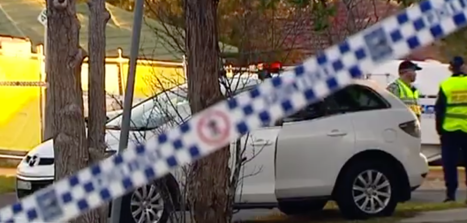 The pair were both struck by the Mazda as they checked the boot of the car. Source: 7 News