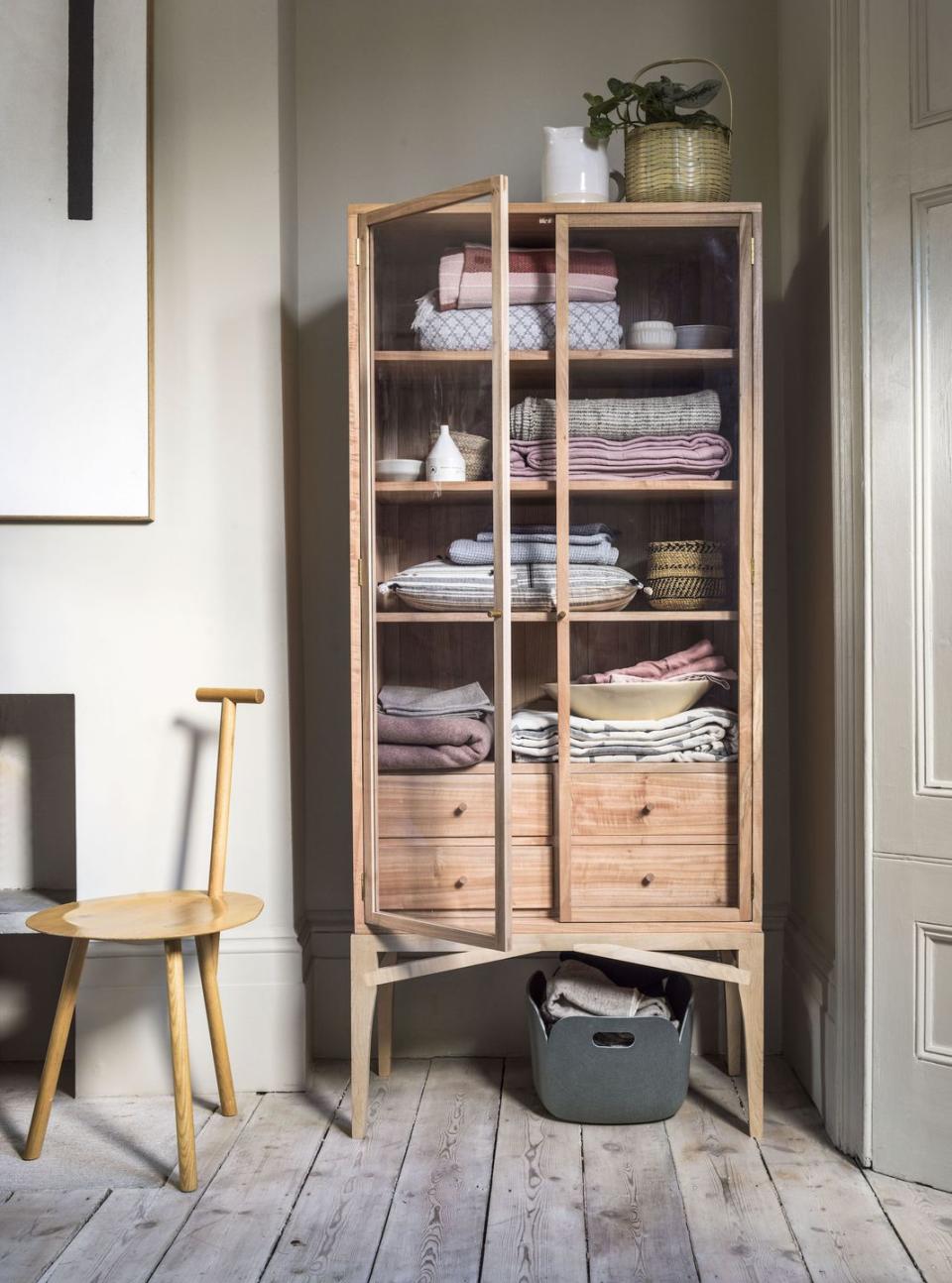 <p><strong>THE CABINET:</strong> Storage pieces are worthy investments as they can adapt to your changing needs. A tall cabinet is so versatile, and works in a kitchen or dining room as a larder or crockery display, or in a bedroom to store pretty linen. <a href="http://www.sebastiancox.co.uk/furniture/bayleaf-cabinet" rel="nofollow noopener" target="_blank" data-ylk="slk:Sebastian Cox’s Bayleaf cabinet;elm:context_link;itc:0;sec:content-canvas" class="link ">Sebastian Cox’s Bayleaf cabinet</a> is a timeless design that’s also kind to the environment as the wood is sustainably produced.</p>