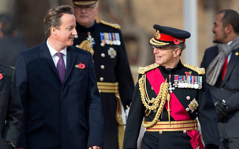 General Lord Richards with former prime minister David Cameron