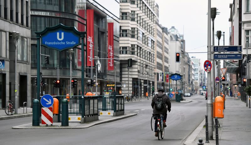 A general view of empty streets in Berlin